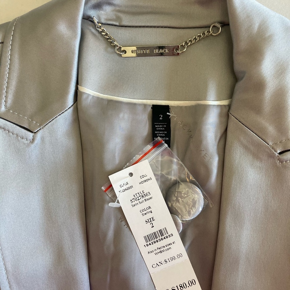 Gorgeous silver WHBM blazer for the holidays!
